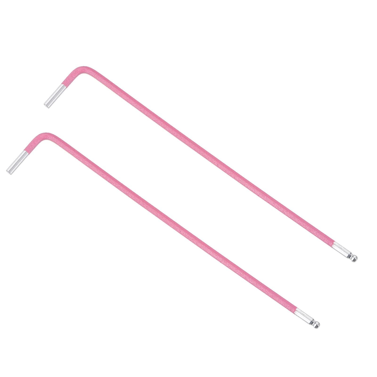 TOP-VIGOR 2 llaves hexagonales de extremo de bola de 2 mm, llave Allen de brazo largo en forma de L para bricolaje doméstico, reparación profesional de máquinas