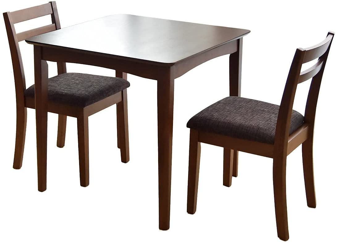 Amazon｜タンスのゲン ダイニングセット 2人用 3点 75×75 オーク 天然