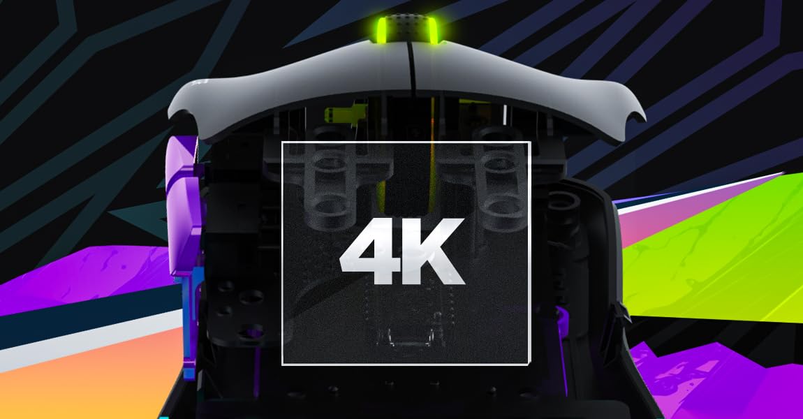 HATOR Pulsar 3 Ultra 4K Wireless Ratón Gaming inalámbrico, 61g Ultraligero, PixArt PAW3950, 30000 dpi, Optical Switches 100M, 4000Hz, 2.4GHz/Bluetooth/USB-C, PTFE Skates, RGB, Grip, PC/Mac (Negro)
