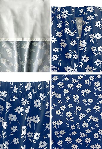 Image of HERBATOMIA Women's Floral Print Midi Skirt Casual High Elastic Waist Zipper Vintage Long Boho Skirts for Women