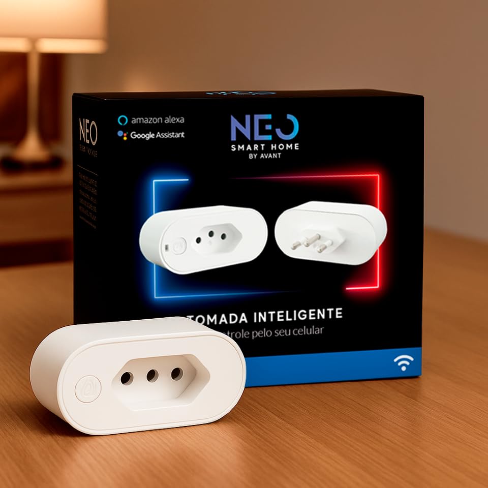 AVANT NEO Tomada Inteligente Plug Smart Wifi 20A Padrão Brasil, Compatível com Alexa e