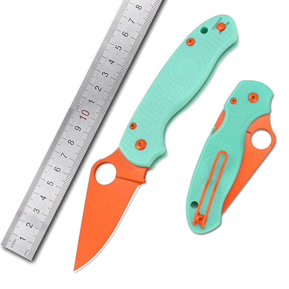 Joa Klappmesser Taschenmesser klein Grün Aus Stahl & G10, Outdoor Survival Messer