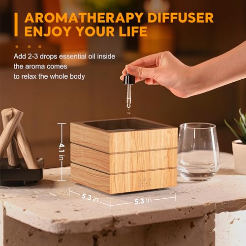 Diffuseur d'huiles essentielles idée cadeau design en bois - 8