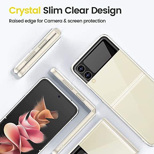 Image of VEGO for Galaxy Z Flip 3 2021 Case, 10X Anti-Yellow Heavy Duty Military-Grade Shockproof Protective Polycarbonate Phone Case, Slim Thin Cover for Samsung Galaxy Z Flip 3 5G - Full Clear