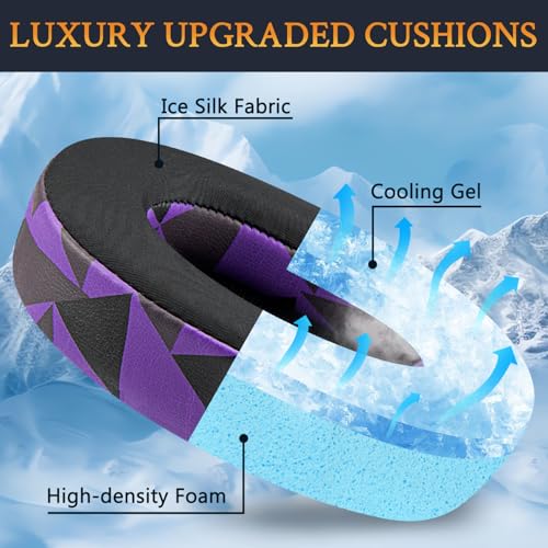 Image of SOULWIT Earpads Replacement for SteelSeries Arctis 1 /3 /5 /Arctis 7 /7+ /7P /7P+ /7X /7X+ /9 /9X /Pro /Prime(Do Not Fit Any Arctis Nova) Headset, Ear Pads Cushions with High-Density Foam (Arctis CG Purple Black)