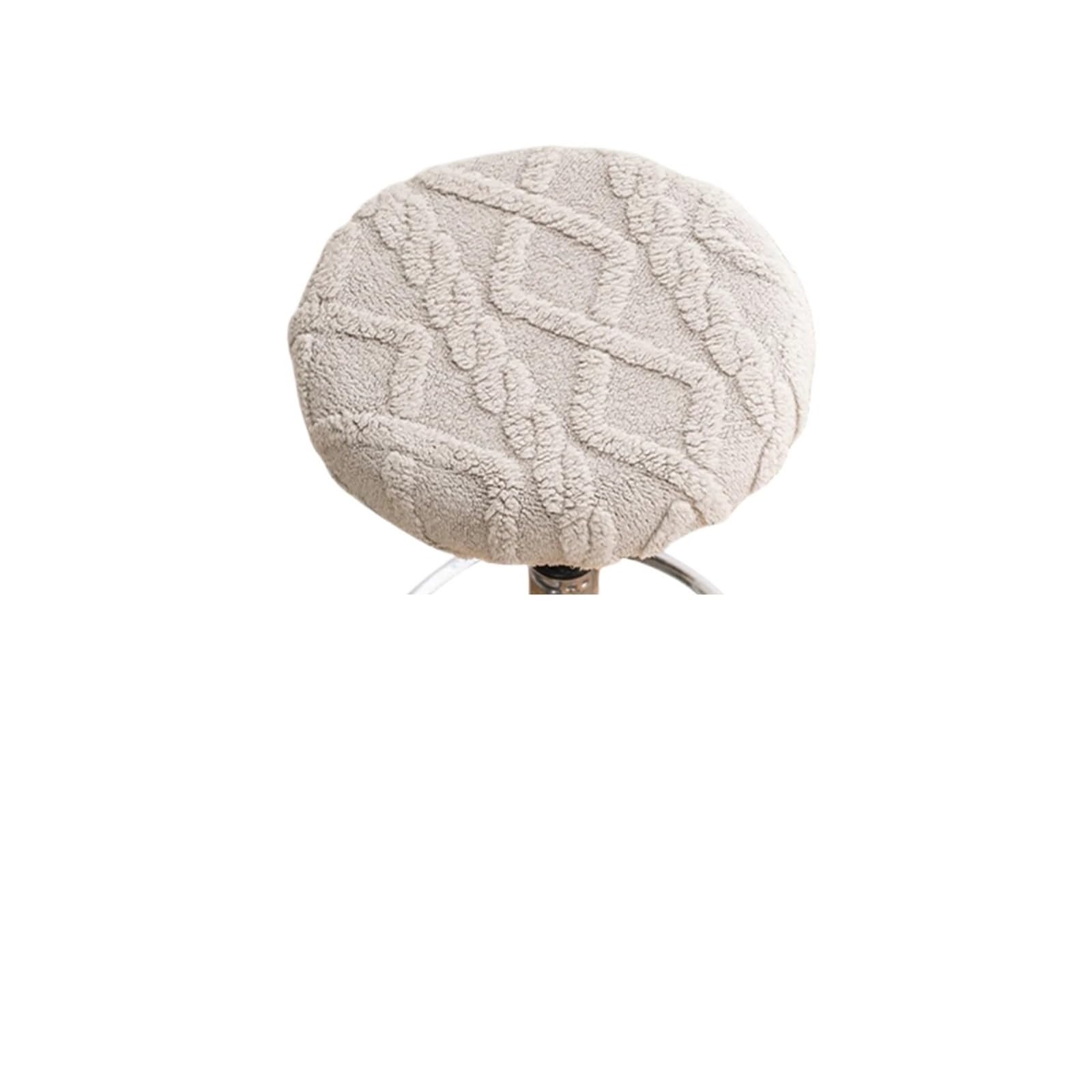 SHENJMAI Stool Covers Round Velvet Bar Stool Covers Round Cushion Chair Barstool Protectors Slipcovers(Grey)