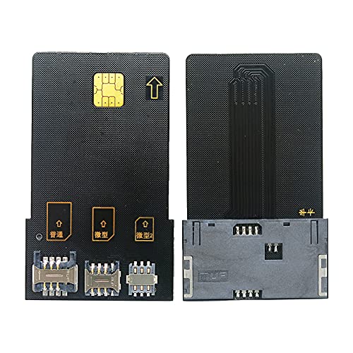 Gialer Adaptador de Tarjeta SIM 4 en 1 para Tarjeta IC, Tarjeta SIM con tamaño Mini Micro Nano 2FF 3FF 4FF