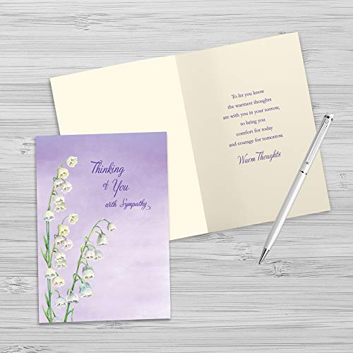 Designer Greetings Assorted Sympathy Cards, Assortment Of Floral Designs (12 Foiled And Embossed Greeting Cards) #TOP5