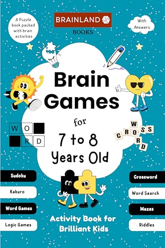 Image of Brain Games for 7 to 8 Years Old - Activity Book for Brilliant Kids | Math and Brain Boosting Activities | Knowledge Booster | Memory Games | Best Birthday and Return Gift | Screentime Alternative