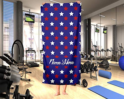 Extra Large Personalized America Usa July 4Th Towel For Kids - Oversized Custom Travel Beach Pool And Bath Towels For Adults Toddler Baby Boys Girls #TOP5