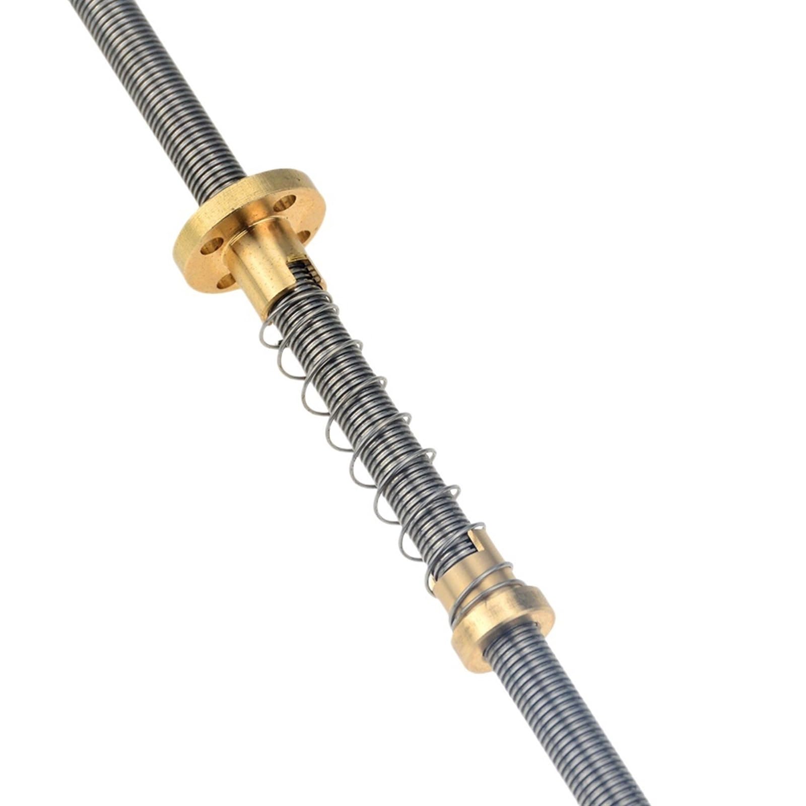 Metal Ball Screw nut T8 Lead Screw Trapezoidal Lead Screw Anti Backlash Spring Loaded Nut Thread 8mm Lead 1mm(450mm)