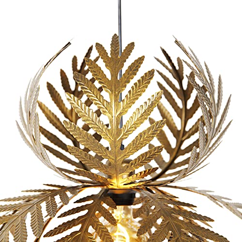 QAZQA Lampada da terra sinem - Design - Acciaio - Oro/Ottone/Nero - Oblungo Max. 3 x Watt