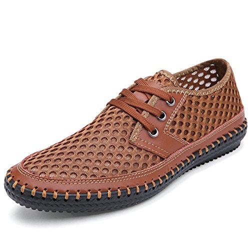 MIXSNOW Men's Poseidon Slip-On Loafers Water Shoes Casual Walking Shoes Brown45
