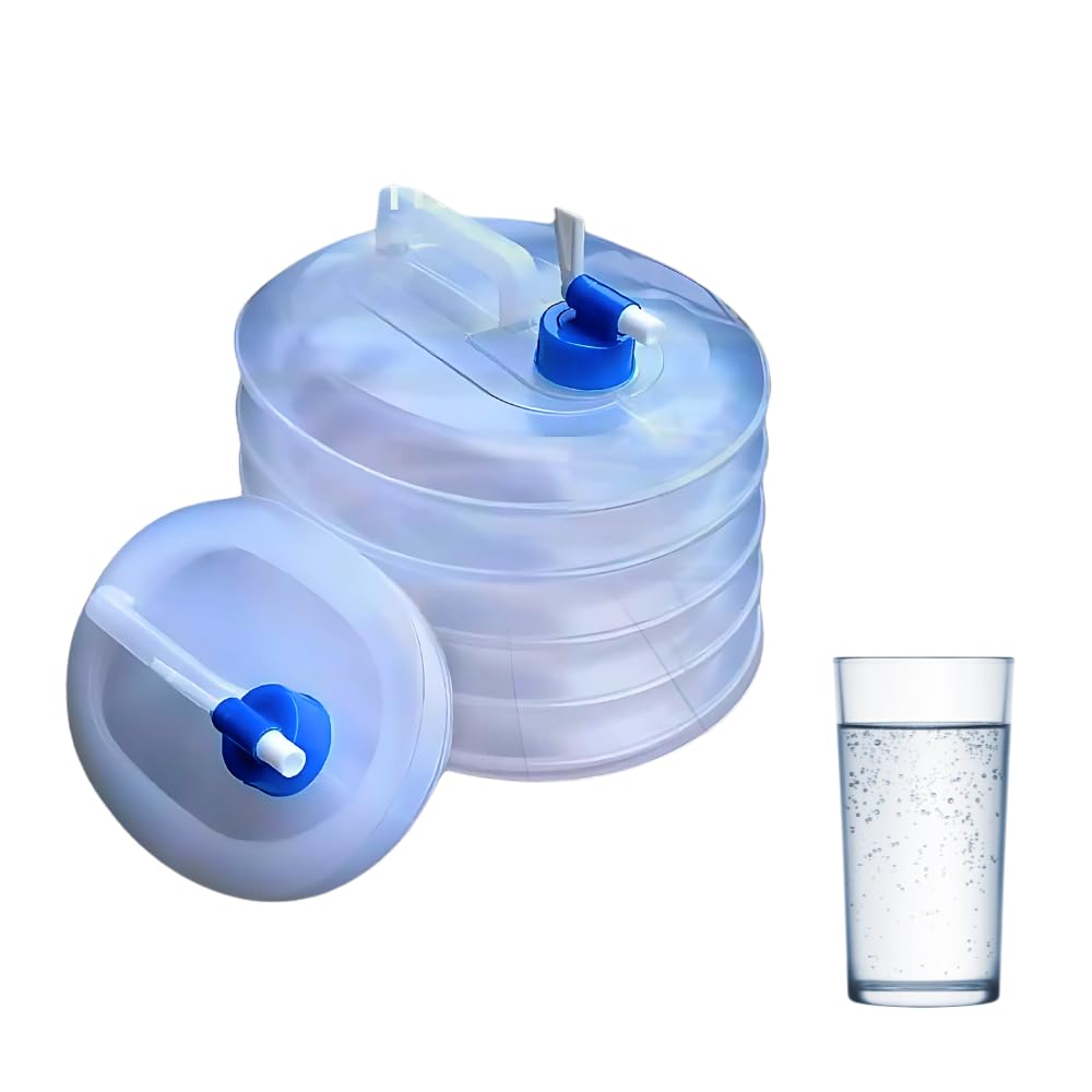 Drumstone (𝐒𝐩𝐞𝐜𝐢𝐚𝐥 𝟏𝟓 𝐘𝐞𝐚𝐫𝐬 𝐖𝐚𝐫𝐫𝐚𝐧𝐭𝐲) 5L Foldable Water Container with Tap, Portable Collapsible Water Storage Jug for Camping, Hiking, Emergency, Outdoor Activities, BPA-Free-picture-30