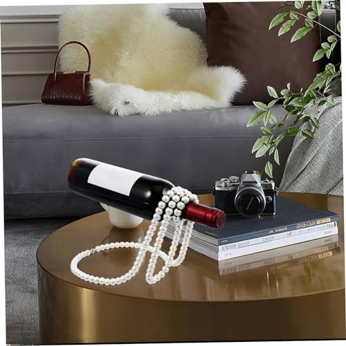 Soporte colgante para botellas de vino de hierro blanco miniatura 4