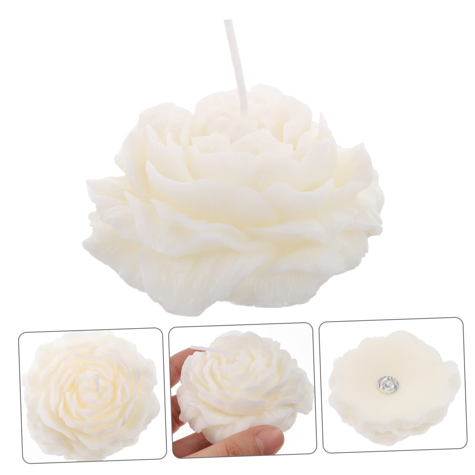 COLLBATH Fragrance Candles Peony Flower Candle Mold Scented Set for Party Decorations