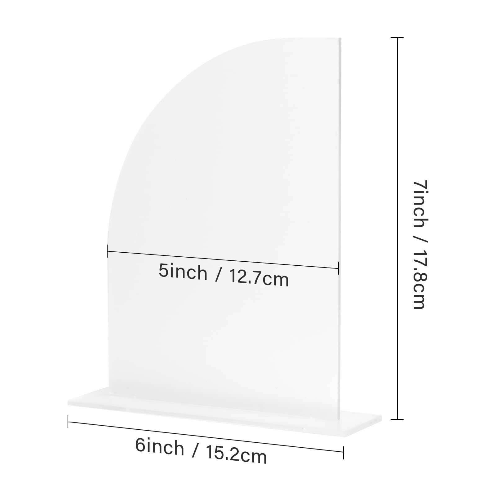 Acrylschild, 10 Stück, mattiert, Halbbogen-Schild mit Ständer, 12,7 x 17,8 cm, DIY Hochzeitstischnummern, Veranstaltungen und Partys