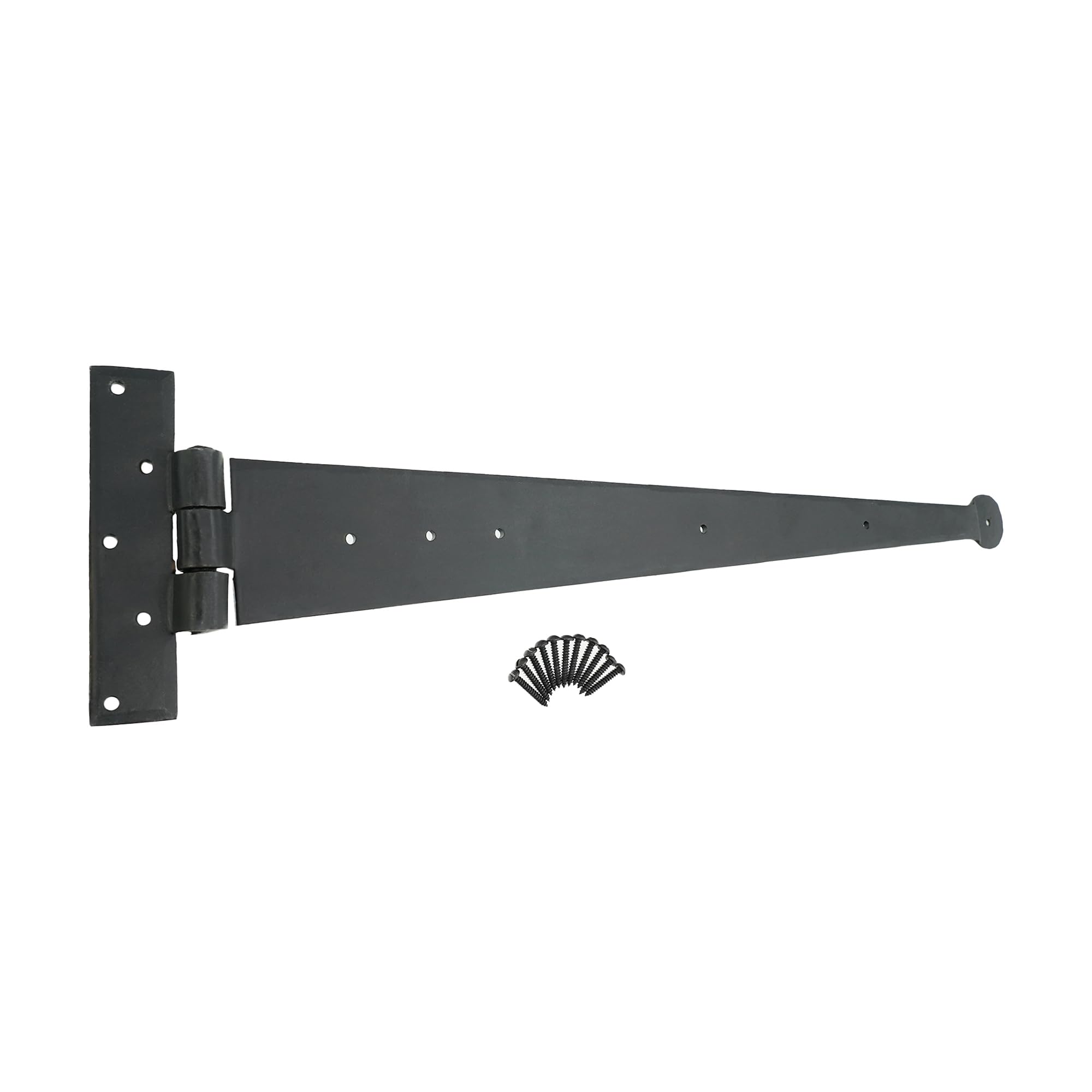 Infinity Decor Classic Black Iron Tee Hinge - 24" - Beeswax Finish - Sold Individually