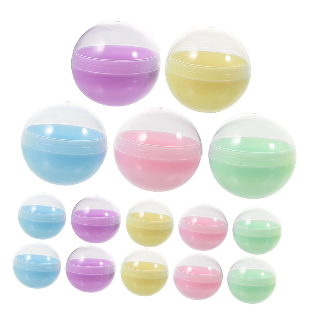 PRETYZOOM Color Twist Egg Capsules 75mm Plastic Toys for Kids Vending Machine Capsules Party Favor Containers DIY Craft Supplies