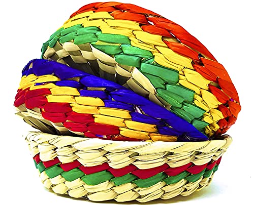 Alondra's Imports Genuine Mexican Handwoven Tortilla Basket – Taco Keeper, Pancake Warmer, Palm Tortilleros, Fiesta Party, Tortilla Holder, Candy, Chips and More, Unique Assorted Colors (3 Pack) Alondra's Imports Genuine Mexican Handwoven Tortilla Basket – Taco Keeper, Pancake Warmer, Palm Tortilleros, Fiesta Party, Tortilla Holder, Candy, Chips and More, Unique Assorted Colors (3 Pack)