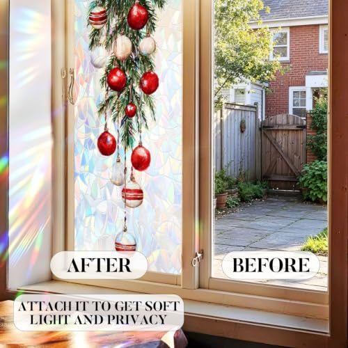 Image of Christmas Ornament Ball Pine Branch Holographic Film 17.32x39.37