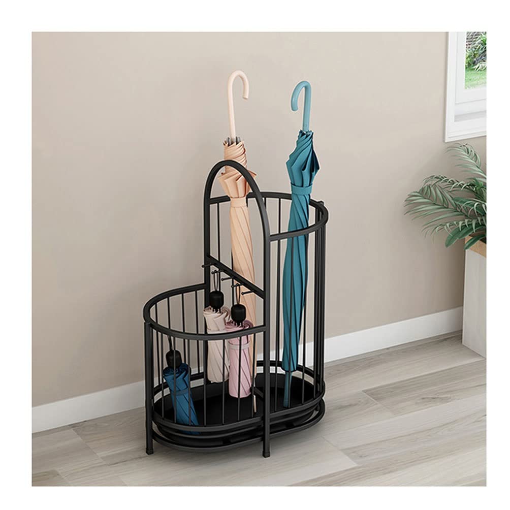 DFGHNBVC Large Capacity Umbrella Stand - Stylish Indoor Nizer For Hallway Entrance | Elegant Home Decor Solution For Rain Gear Storage,Black-40X24X55Cm