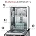 Honeywell 18-Inch Dishwasher with 8 Place Settings, 6 Washing Programs, Stainless Steel Tub, UL & Energy Star Certified, Stainless Finish