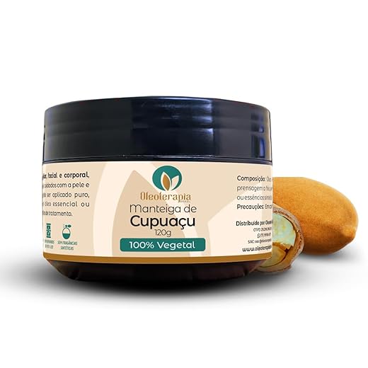 Manteiga de Cupuaçu 100% vegetal - uso capilar e corporal (120g)