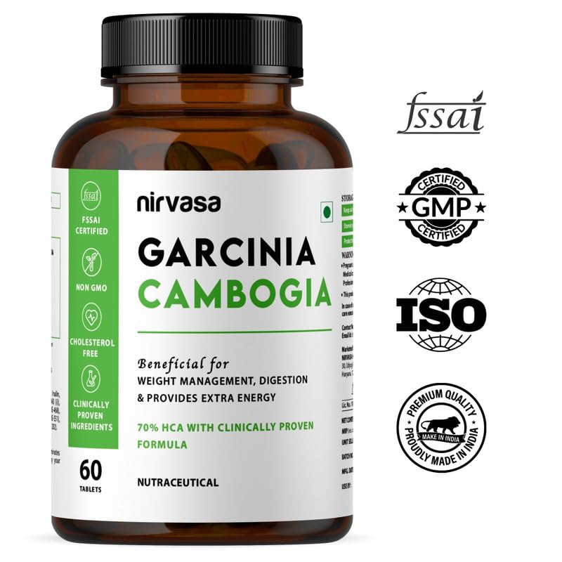 Buy Now Nirvasa Garcinia Cambogia Tablets (800Mg) With 70% Hca &Amp; Gre...