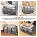 Collapsible Laundry Baskets with Easy Carry Handles, 95L Clothes Hamper for Storage, Foldable Laundry Basket Tear-proof, Large Pop Up Hampers for Laundry, Bedroom, Bathroom, Dorm Grey