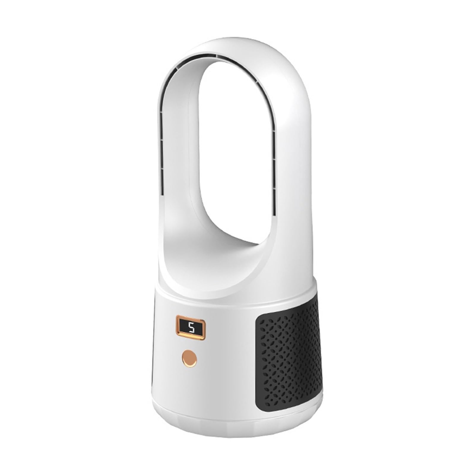 Ventilador sin aspas Ventilador de enfriamiento Ventilador de enfriamiento de Aire portátil USB sin aspas Ajustable de 6 velocidades Recargable de bajo Ruido para la Escuela de Oficina en casa Fácil