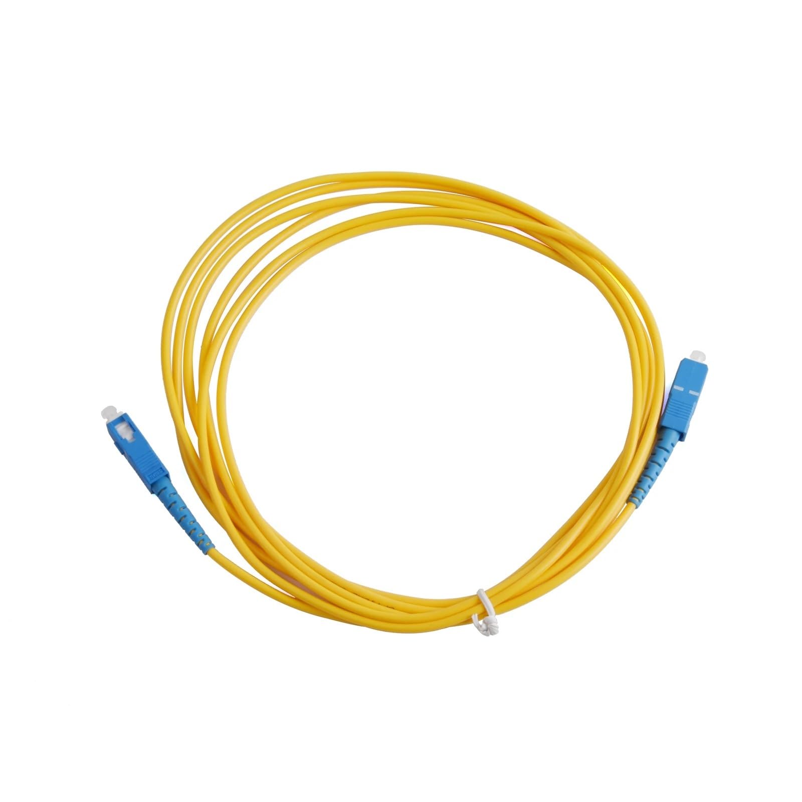 Cavo di prolunga in fibra ottica UPC SC-SC, cavo patch interno simplex monomodale monocore da 5 pezzi, 1 m/3 m/5 m/10 m/15 m/20 m/30 m(15M)