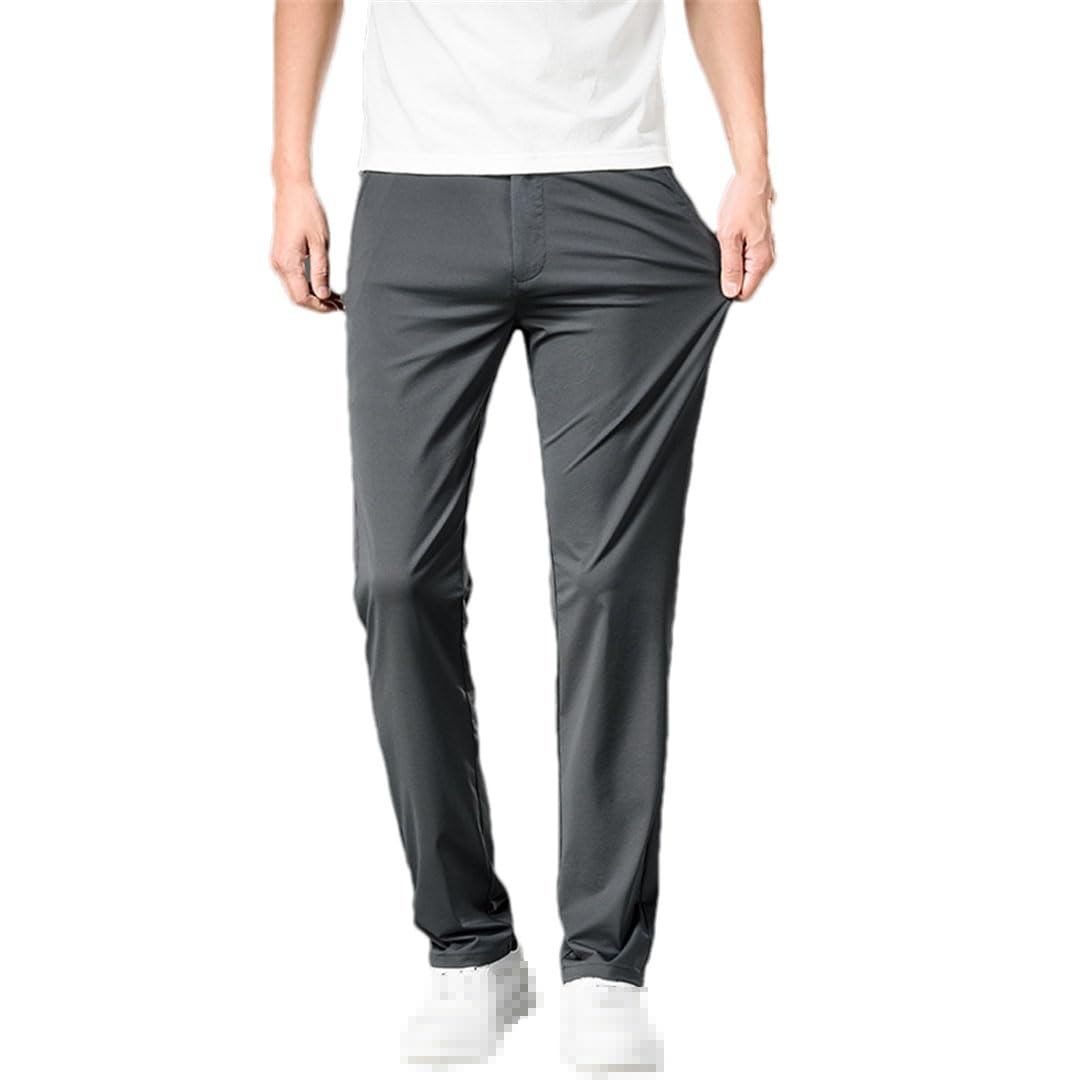 Vogrtcc Pantalones Casuales Elásticos Ajustados Delgados para Hombres Pantalones De Negocios