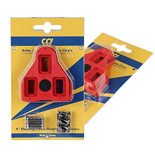 Image of CyclingDeal Bike Cleats Compatible with Peloton & Look Delta - Indoor Cycling & Road Bike Bicycle Cleats Set - Compatible with Indoor Exercise Bikes Pedals & Shoes