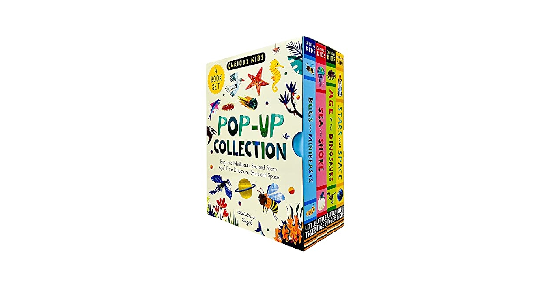 Curious Kids Pop-Up 4 Books Collection Set (Bugs and