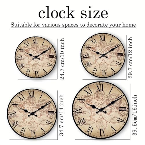 Horloge murale de style rétro en version silencieuse contre le bruit - 3