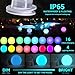 LOFTEK LED Pool Lights That Float - 8-inch Globe Lamp Rechargeable - 16 RGB Lamp with Handle & Remote, Waterproof Lamps for Outdoor Yard Decor, Smart Orb Light for Bedroom, 1-Unit