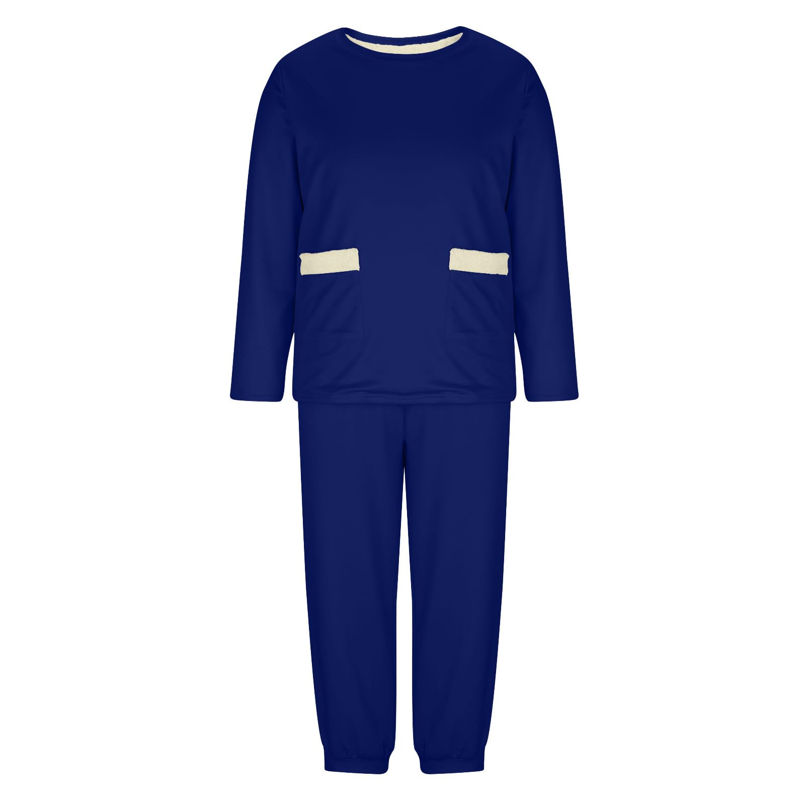 Tuta Uomo Felpa e Pantaloni Set Completo Sportivo Casual in Cotone Pile
