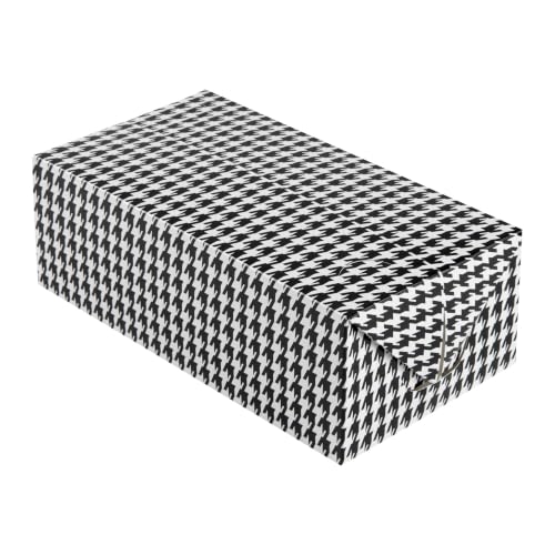 Image of Restaurantware Takeout Lunch Box 400 Count 71 Ounce Paper Spillage Resistant Container Black Houndstooth Design Freezer-Safe Food Box For Catering And Food Trucks