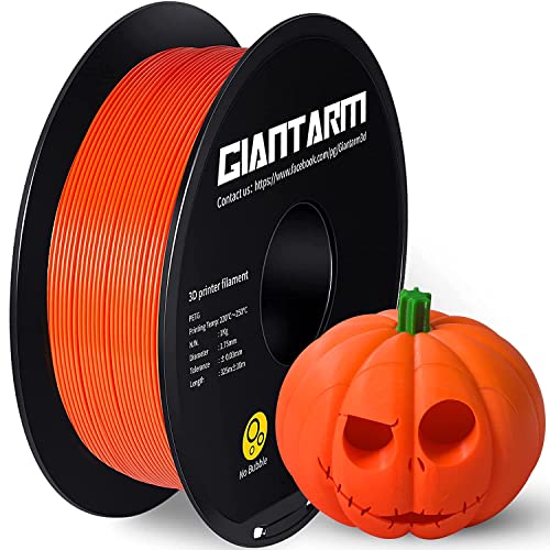 Image of GIANTARM Orange PETG 3D Printer Filament Toughness Enhanced 1kg (2.2lbs), 1.75mm Dimensional Accuracy + /-0.03mm, 1080 Feet（330m /Roll, Vacuum Package, Fit for Most 3D FDM Printer