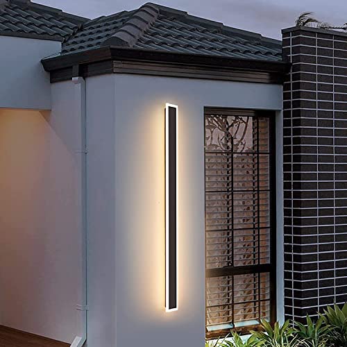 IUT Applique Murale extérieure LED Modern Porch & Patio Wall Light Fixture Black Exterior Wall Lights Frosted White Acrylic Wall Lamp Watetproof Suitable for Living Room,Garage,Bathroom