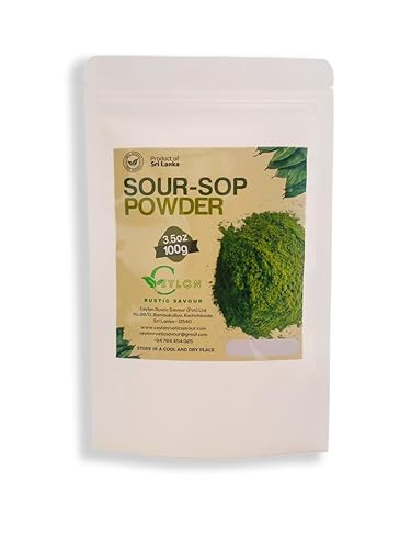 Miniatura 4 de Graviola Leaf Powder 3.5 Oz Hojas de guanábana sin aditivos Natural Calidad Premium Sour-sop 100% Natural Té de hoja de guanábana