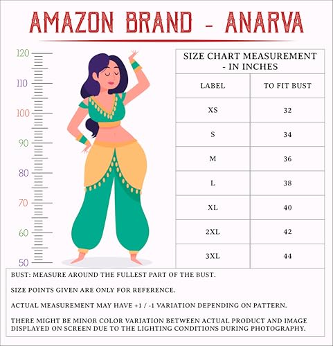 Image of Amazon Brand - Anarva Jaipuri Cotton Printed Short Kurti for Women