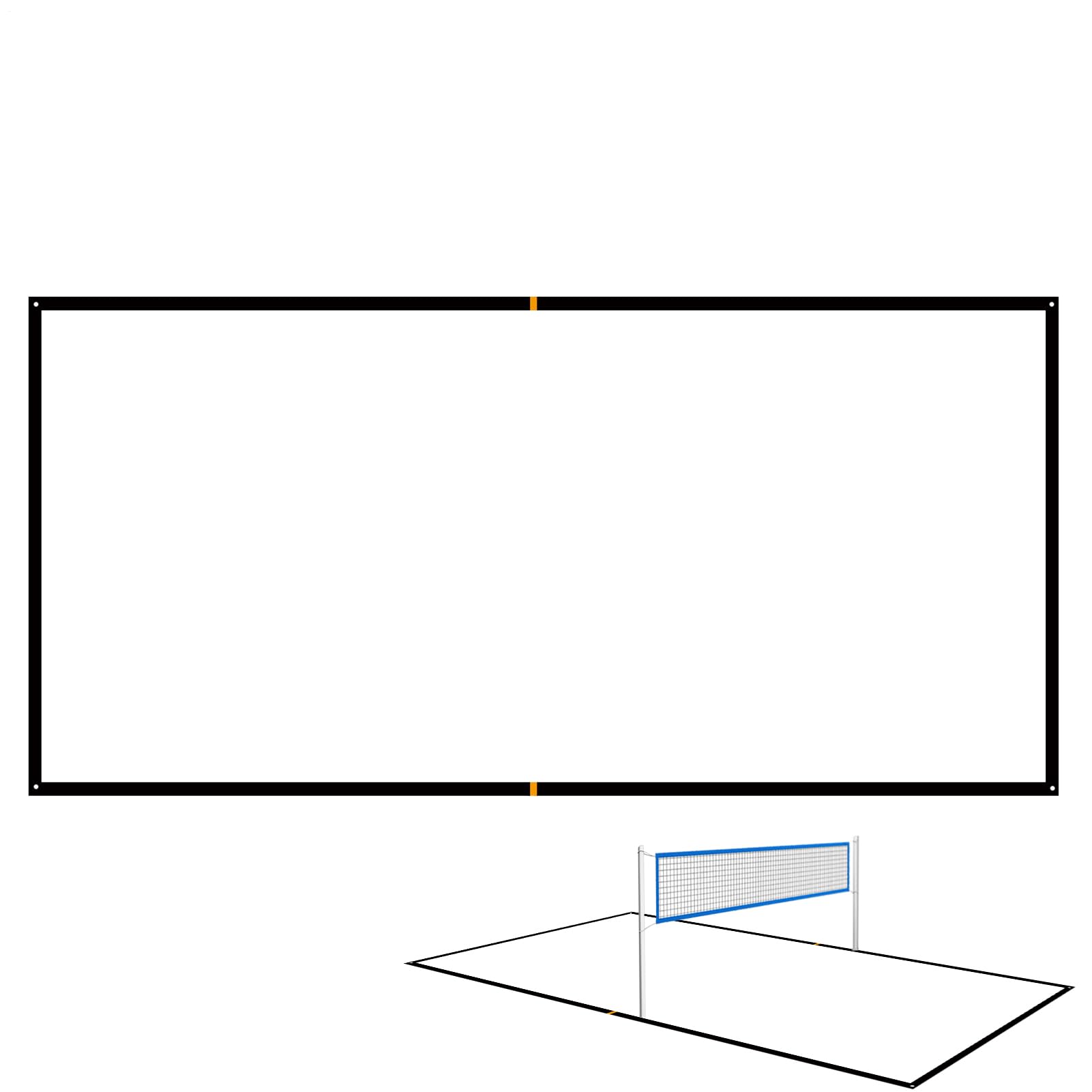 Linee di pallavolo per sabbia, linee di confine chiare per il campo da pallavolo | Set di corde visibili accessori sportivi per picnic campeggio parco cortile prato
