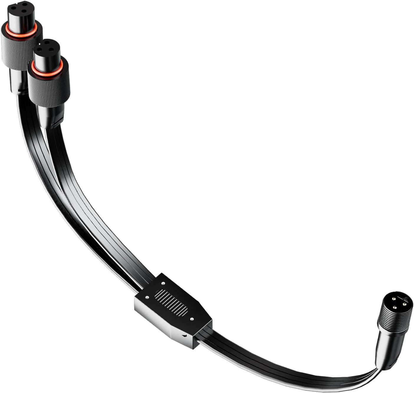 1 Male to 2 Female Y-Splitter for Govee Permanent Outdoor Lights Y-Shaped IP68 Waterproof Connector Compatible with Govee H705A H705B H705C H805A H805B H805C 3-Pin Extension Cable Cord (Black)