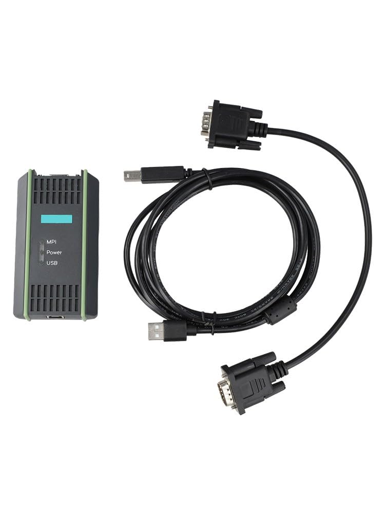 Cavo di programmazione USB-MPI per Siemens S7-200/300/400 PLC, interfaccia RS485 con protezione da sovratensione, supporta protocolli PPI/MPI e Windows 7, con cavo da 2,5 m e prolunga USB