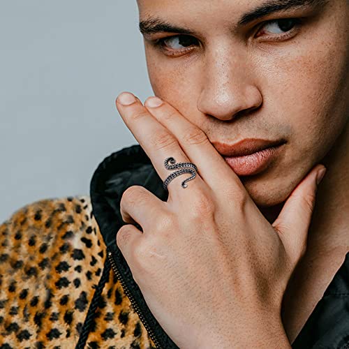 Chicsilver Octopus Ring 925 Sterling Silver Punk Vintage Sea Monster Open Adjustable Stacking Ring For Women Men Size 8 #TOP2