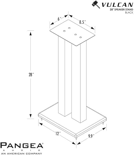 Miniatura 6 de Pangea Audio DS200 - Soportes de acero para estanterías de suelo resistente capacidad de 100 libras 28 pulgadas