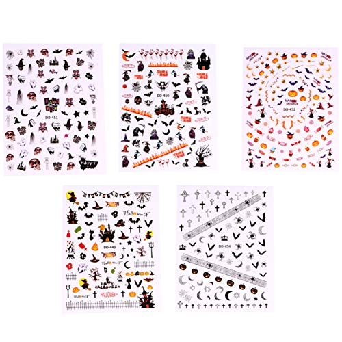 FRCOLOR Halloween Nail Art Stickers Fantasma Manicure Decalques Dicas de Unhas Envolve Enfeites Morc