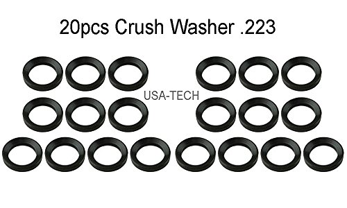 USA-TECH 20PCS .223 5.56 1/2" x28 Thread Steel Crush Washer